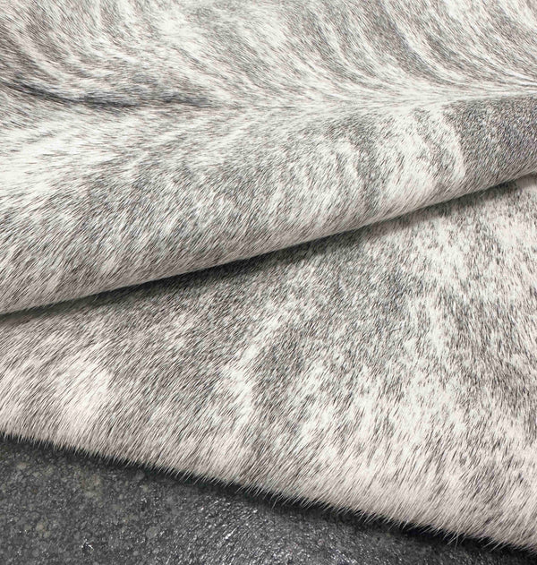 gray brindle cowhide rug