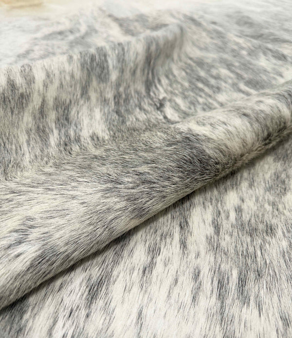 gray brindle cowhide rug