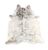gray brindle cowhide rug