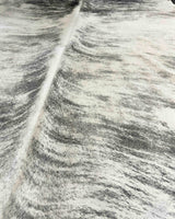 gray brindle cowhide rug