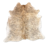 shaggy brown cowhide rug
