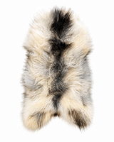 Arctic Drift Icelandic sheepskin rug in ivory and gray tones