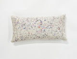 iridescent cowhide pillow rectangle