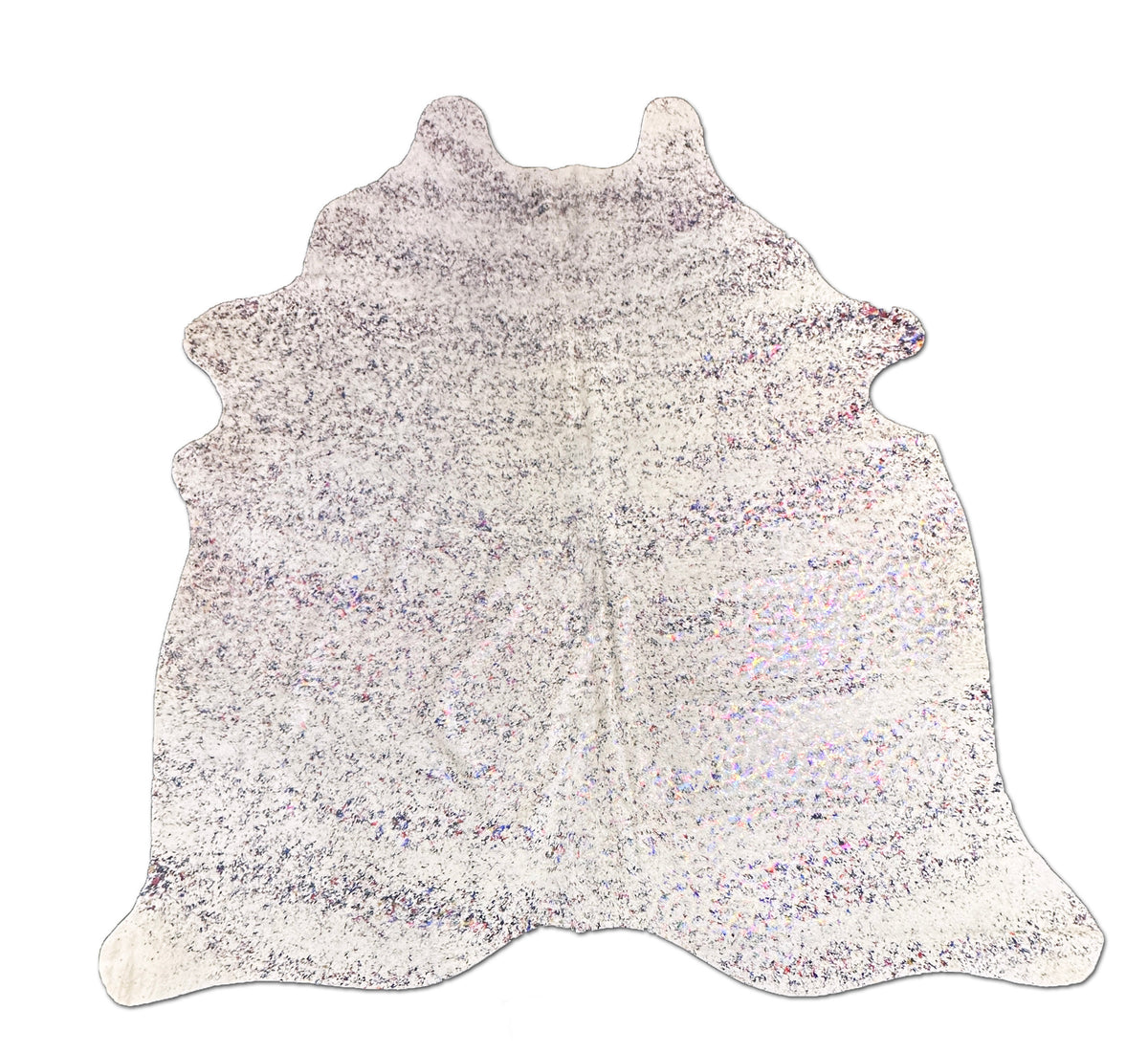 iridescent metallic cowhide rug