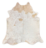 metallic gold cowhide rug