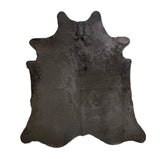 black cowhide rug