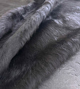black cowhide rug