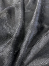 Close-up of cowhide rug with visible texture