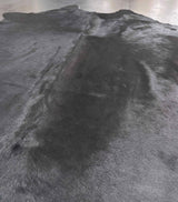 black cowhide rug