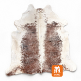 tri-color cowhide rug