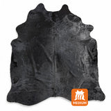 black cowhide rug