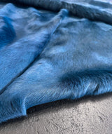 blue cowhide rug