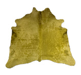 green cowhide rug