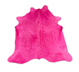 pink cowhide rug