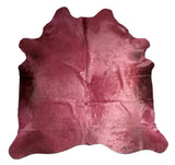 dyed purple cowhide rug