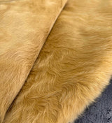 dyed yellow cowhide rug
