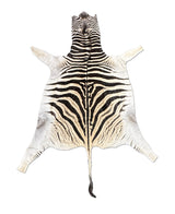 zebra hide rug