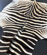 zebra hide rug