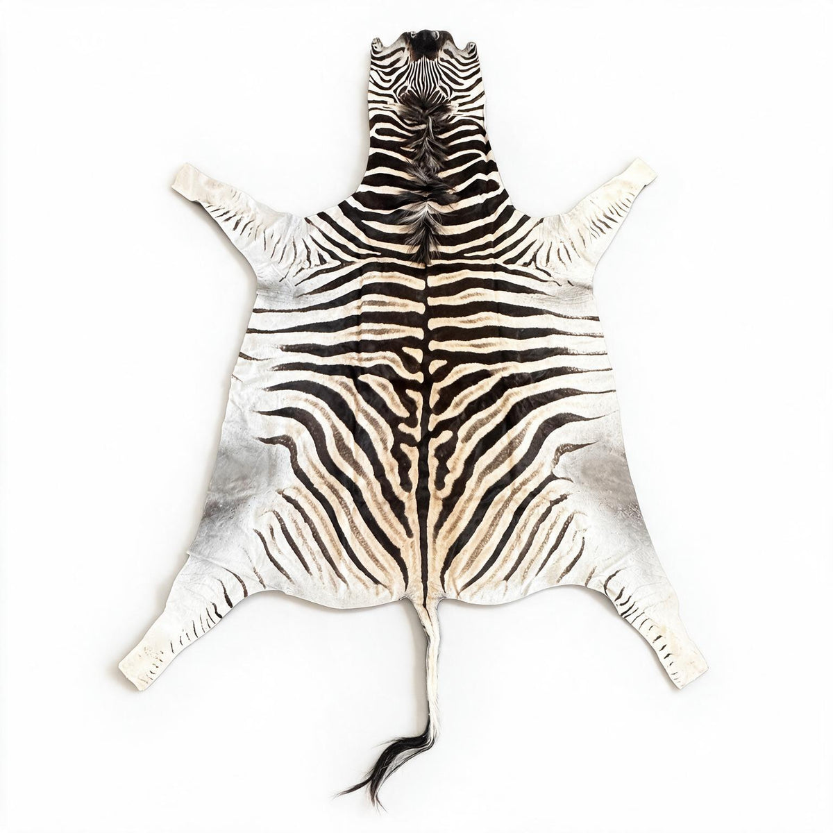 authentic zebra hide rug