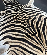 zebra hide rug