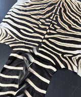 zebra hide rug