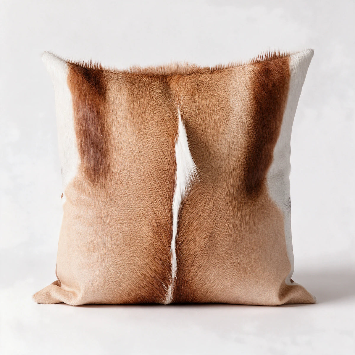 African springbok hide square pillow in 18 x 18 size