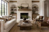 springbok pillow staged in living room