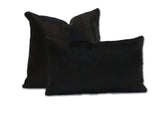 black cowhide pillow
