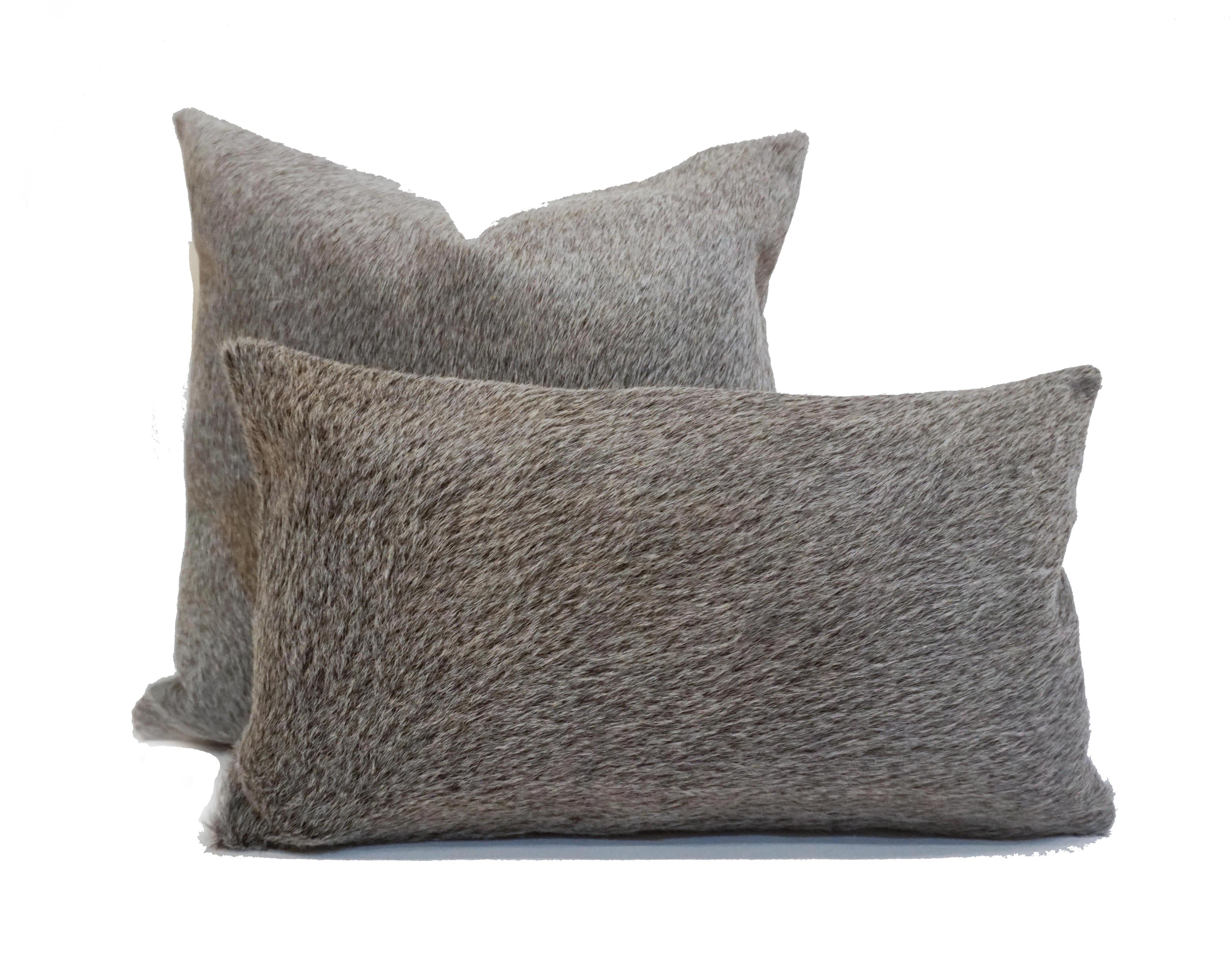 Natural Gray Cowhide Pillow Furug