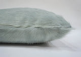 blue cowhide pillow
