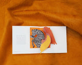 dyed Hermes orange cowhide rug