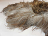 gray brown sheepskin rug