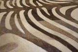 stitched cowhide zebra rug