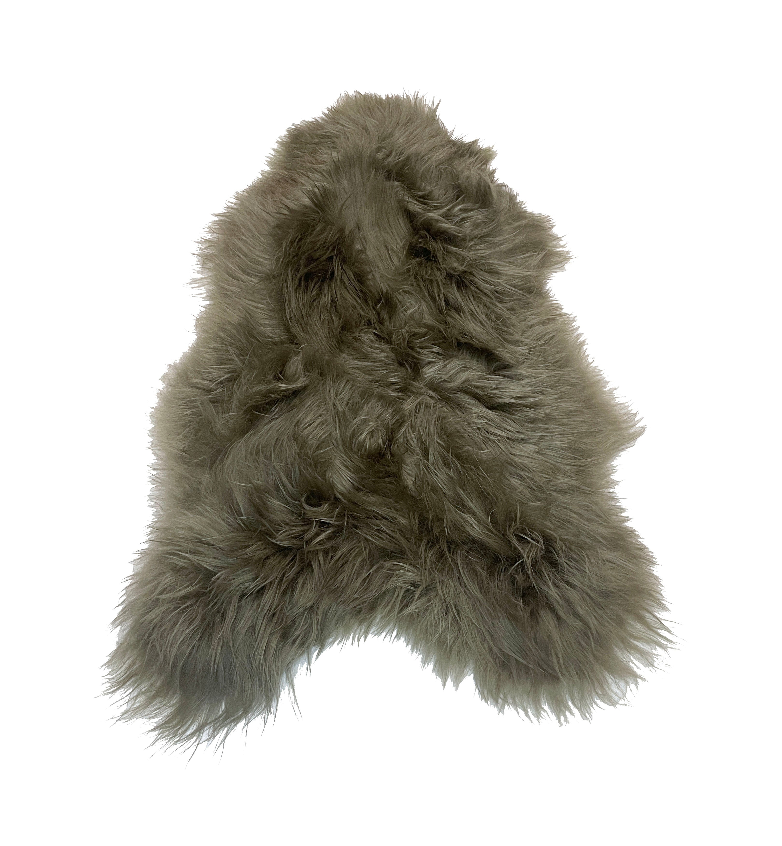 Icelandic Sheepskin Rug In Olive Green XL Sheepskin Rug Furug