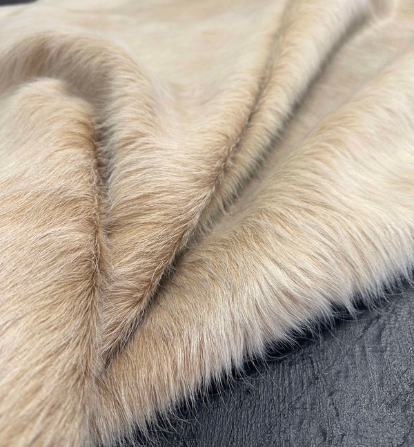 Beige cowhide rug