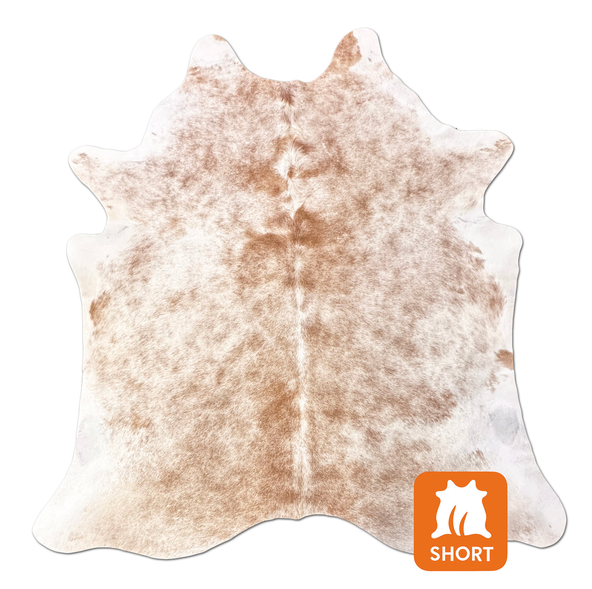brown white cowhide rug