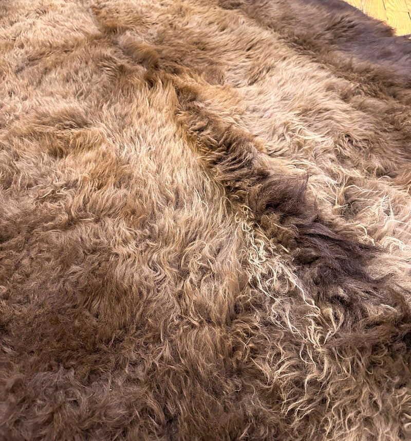 buffalo bison fur rug