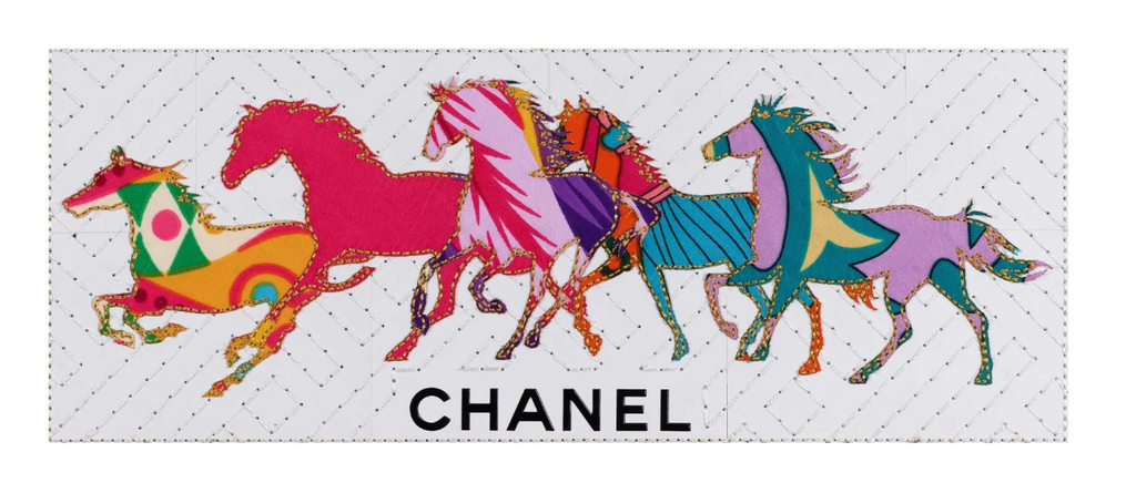 Stephen Wilson Art - Horse Parade On Chanel - Up-Cycled Luxury Art