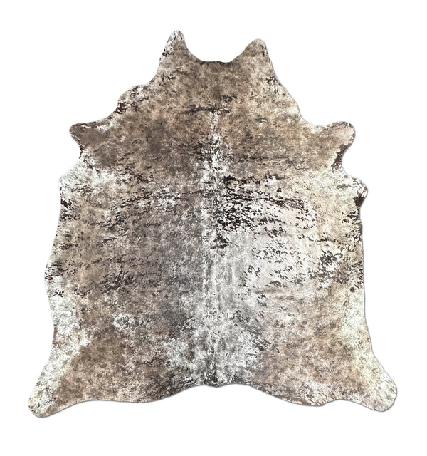 distressed cowhide rug