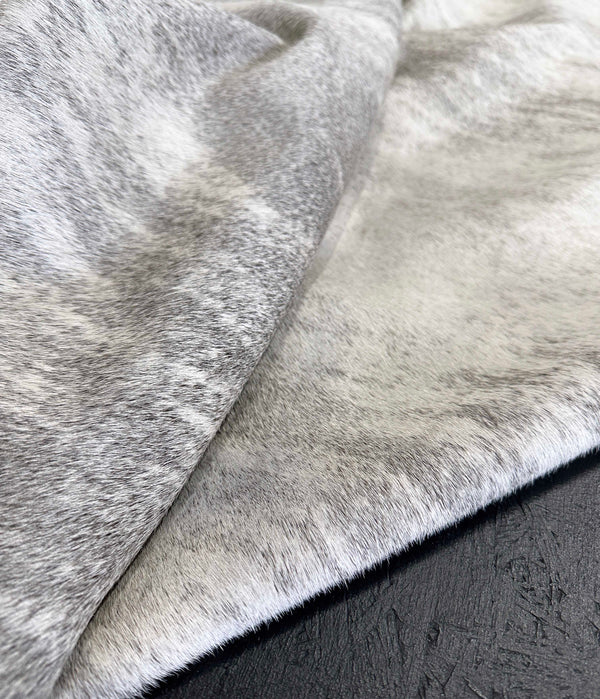 gray brindle cowhide rug