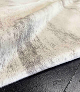 close-up of a gray brindle cowhide rug