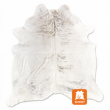 gray brindle cowhide rug