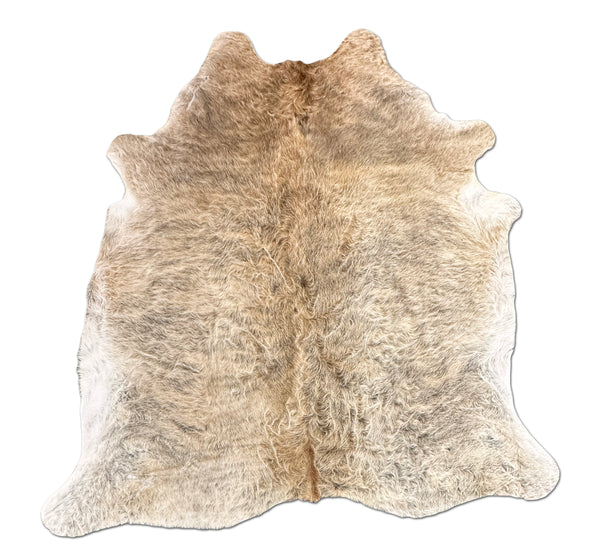 shaggy brown cowhide rug