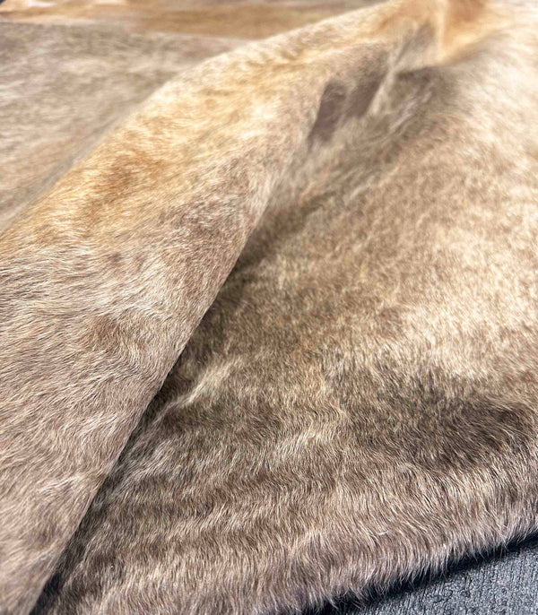 Gray & Brown Cowhide Rug | Oversized