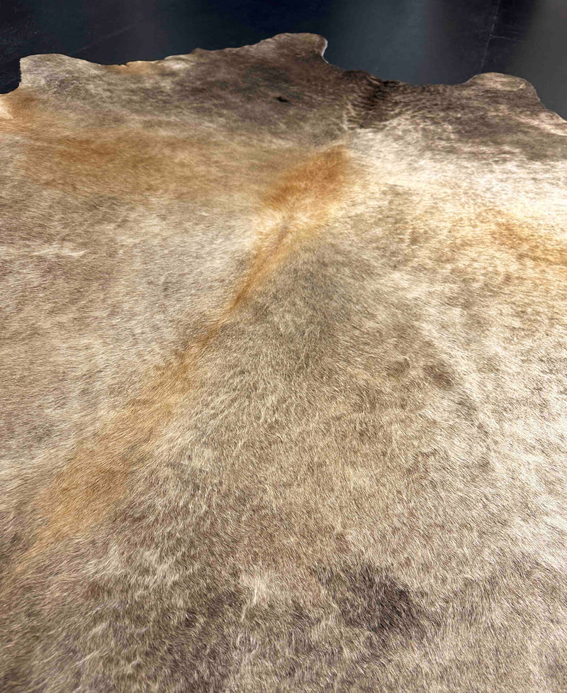 Gray & Brown Cowhide Rug | Oversized