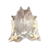 gray mix cowhide rug