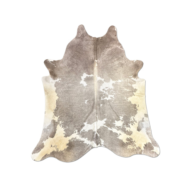 gray mix cowhide rug