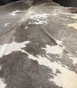 gray mix cowhide rug