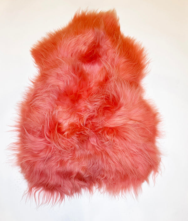 pink Icelandic sheepskin rug