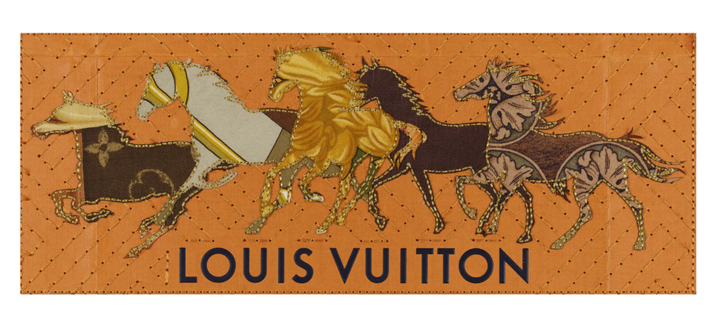 Stephen Wilson Art - Horse Parade On Louis Vuitton - Up-Cycled